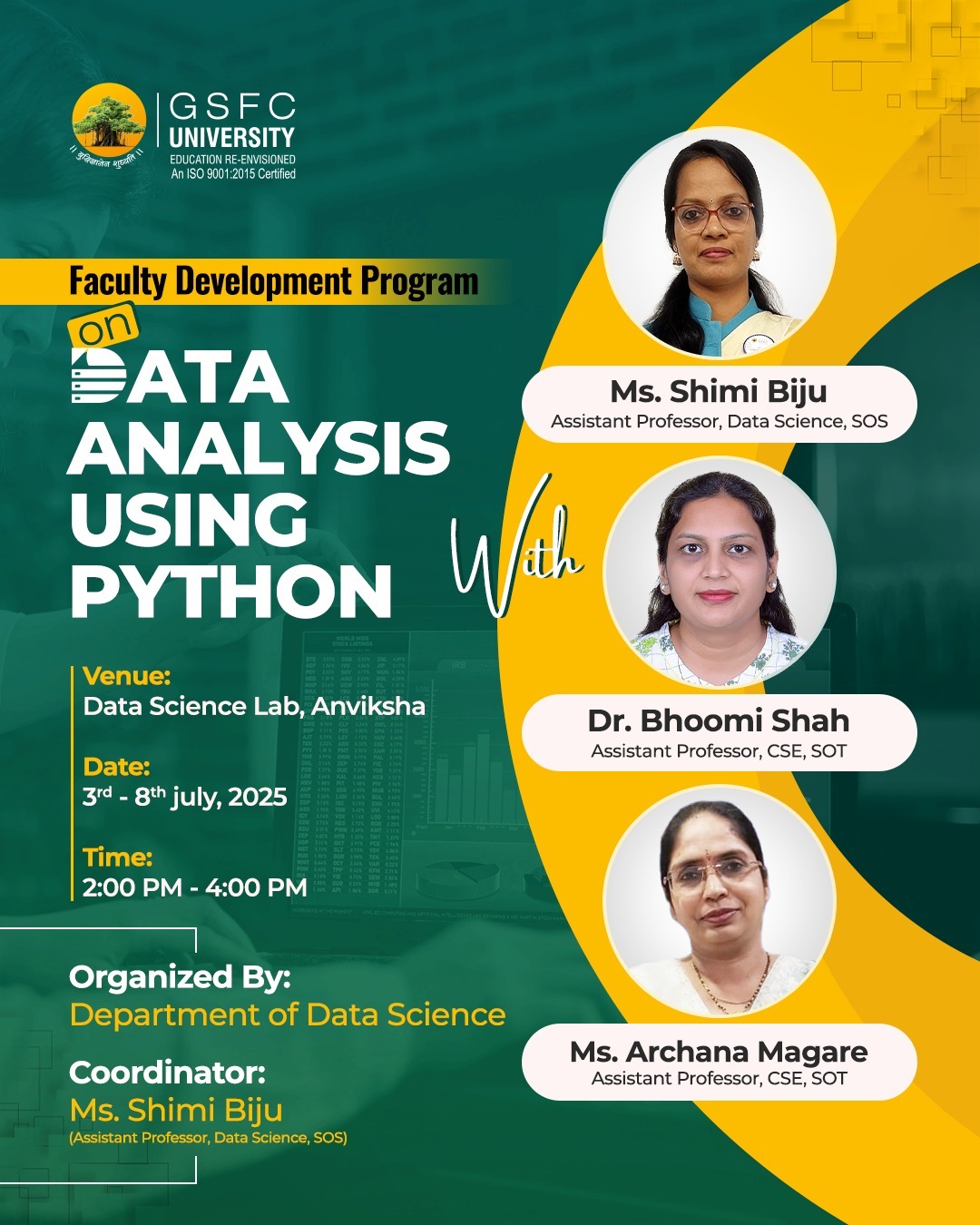 Faculty Development Program on Data Anal